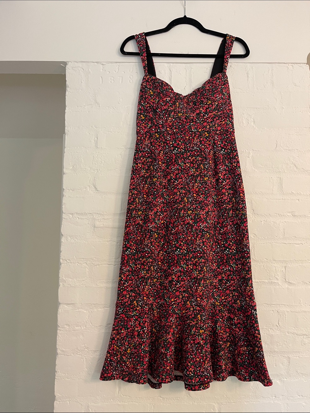 Anthropologie Hutch Floral Sweetheart Midi Dress Small